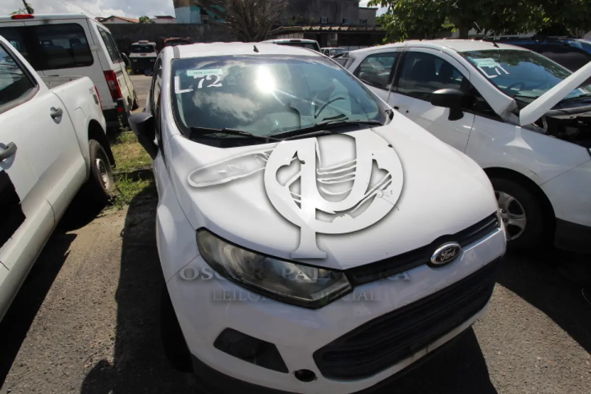 LOTE 072 - VEÍCULO; MARCA/MODELO: FORD/ECOSPORT S 1.6 (KIT GÁS) FAB/MOD: 2012/2013 PLACA: OKY7883 CHASSI: 9BFZB55P7D8787854