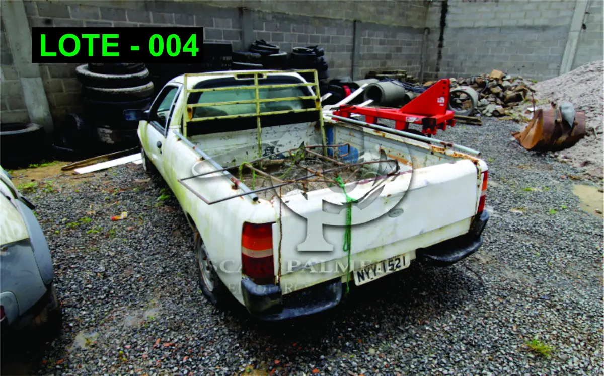 LOTE 004 - VEÍCULO - FORD COURIER PICAPE, 2011/2012, ALCOOL/GASOLINA.