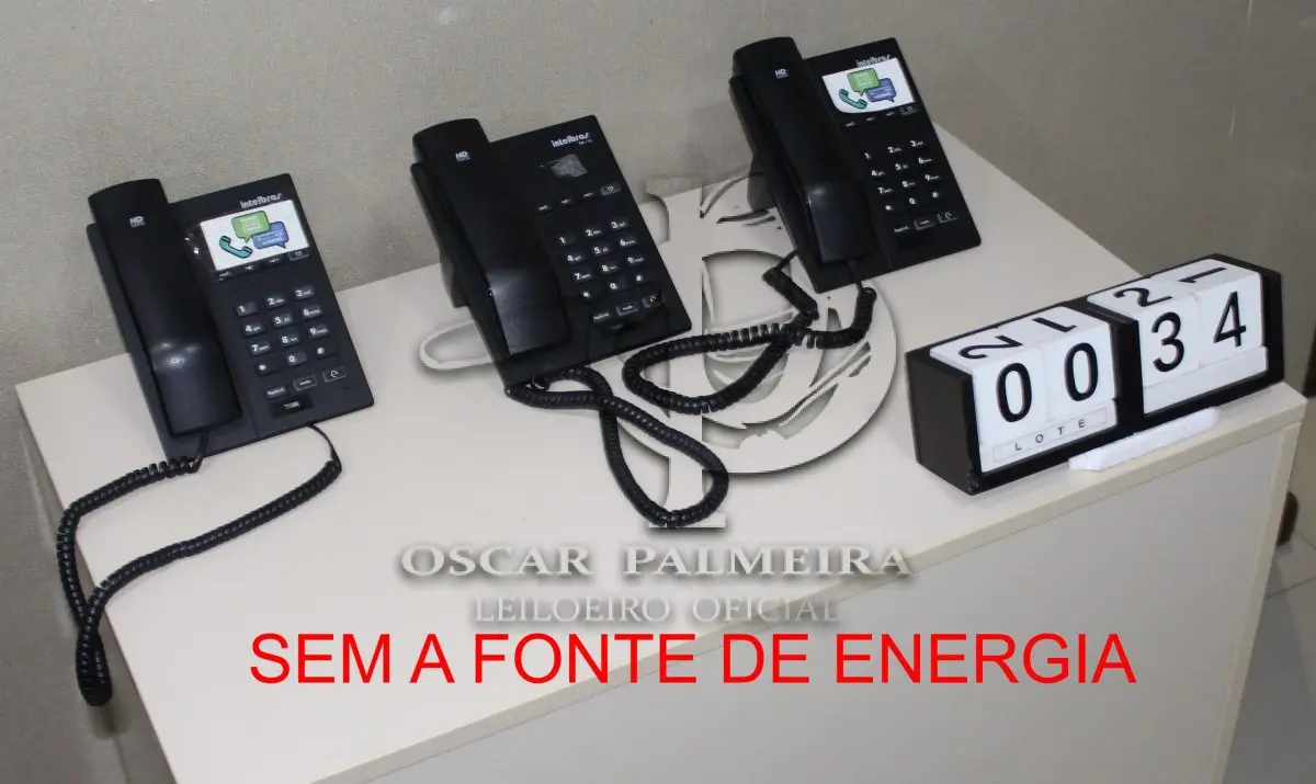 LOTE 034 - CONJ. APARELHOS INTELBRAS TIP-120 (SEM A FONTE DE ENERGIA)