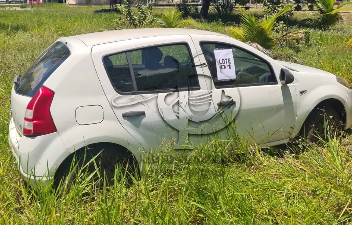 LOTE 001 - VEÍCULO: RENAULT/SANDERO EXP 16HP (MOTOR INCOMPLETO), ANO/MOD 2014/2014, ONUS GRAVAMES OU PENDÊNCIAS – POSSUI