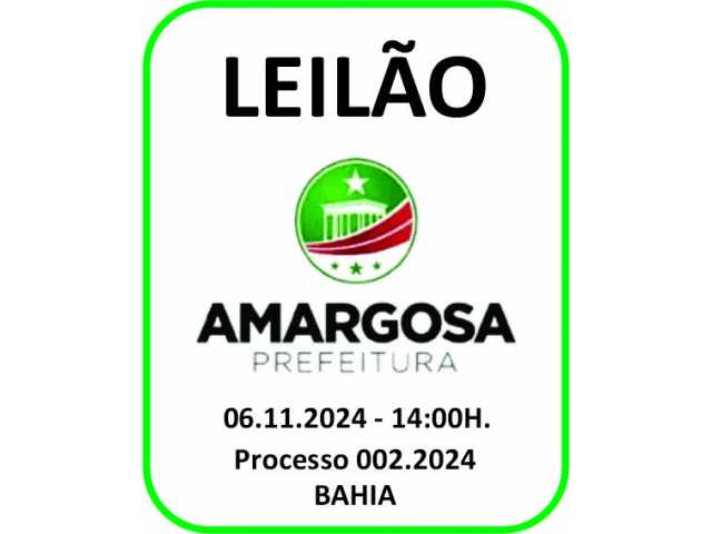 LEILÃO PREFEITURA MUNICIPAL DE AMARGOSA