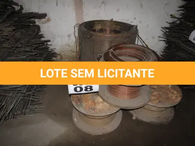 LOTE 008 - DIVERSOS MATERIAIS DE COBRE COMPOSTO DE: CABOS MENSAGEIROS, FIOS DE COBRE, FIOS DE CONTATO, BOBINAS DE COBRE
