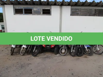 LOTE 031 - SUCATAS DE VEÍCULOS:    CB 300R, CHASSI 9C2NC4310CR070370, 9C2NC4310CR070437, 9C2NC4310CR070420, 9C2NC4310CR070463, 9C2NC4310CR070433, 9C2NC4310CR070670, 9C2NC4310CR070429    LANDER XTZ250, CHASSI 9C6KG021090039848, 9C6KG021090040624, 9C6KG021090041028, 9C6KG0210B0046442, 9C6KG0210B0046368, 9C6KG021090039075, 9C6KG0210B0046426, 9C6KG0210B0046375, 9C6KG021090040169, 9C6KG021090040179, 9C6KG0210C0051589, 9C6KG0210B0046340    XL 700V TRAN, CHASSI 9C2RD1410DR200172, 9C2RD1410DR200131    XRE 300, CHASSI 9C2ND0910AR018989, 9C2ND1120GR025079    CARROCERIA DE QUADRICICLO, CHASSI 3JBEGHM1XEJ001331 (SEM CERTIDÃO)    CG 125 FAN K, CHASSI 9C2JC4110BR431363    SUZUKI EN125 YES, CHASSI 9CDNF41LJ8M111141    JH125 L, CHASSI 951BJKJG39B000044    SUZUKI EN125 YES, CHASSI 9CDNF41LJ8M109020