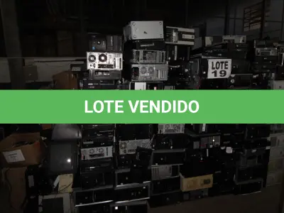 LOTE 019 - DIVERSOS MATERIAIS DE INFORMÁTICA COMPOSTO DE: IMPRESSORAS, MONITORES, CPU’S, APARELHOS DE FAX, ESTABILIZADORES, SCANNERES, TECLADOS, SWITCH’S, MOUSES, FONTES PARA CPU, NOTEBOOKS, TABLETS