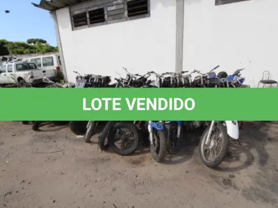 LOTE 031 - SUCATAS DE VEÍCULOS:    CB 300R, CHASSI 9C2NC4310CR070370, 9C2NC4310CR070437, 9C2NC4310CR070420, 9C2NC4310CR070463, 9C2NC4310CR070433, 9C2NC4310CR070670, 9C2NC4310CR070429    LANDER XTZ250, CHASSI 9C6KG021090039848, 9C6KG021090040624, 9C6KG021090041028, 9C6KG0210B0046442, 9C6KG0210B0046368, 9C6KG021090039075, 9C6KG0210B0046426, 9C6KG0210B0046375, 9C6KG021090040169, 9C6KG021090040179, 9C6KG0210C0051589, 9C6KG0210B0046340    XL 700V TRAN, CHASSI 9C2RD1410DR200172, 9C2RD1410DR200131    XRE 300, CHASSI 9C2ND0910AR018989, 9C2ND1120GR025079    CARROCERIA DE QUADRICICLO, CHASSI 3JBEGHM1XEJ001331 (SEM CERTIDÃO)    CG 125 FAN K, CHASSI 9C2JC4110BR431363    SUZUKI EN125 YES, CHASSI 9CDNF41LJ8M111141    JH125 L, CHASSI 951BJKJG39B000044    SUZUKI EN125 YES, CHASSI 9CDNF41LJ8M109020
