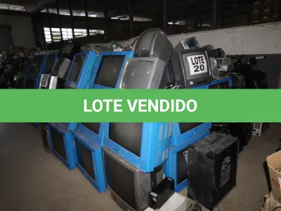 LOTE 020 - DIVERSOS MATERIAIS ELETRÔNICOS COMPOSTO DE: TELEVISORES, APARELHOS DE SOM, APARELHOS DE FAX, CALCULADORAS, APARELHOS DE DVD, ESTABILIZADORES, MONITORES EDUCACIONAIS, MÓDULOS CENÁRIOS, PEDESTAIS, TELAS DE PROJEÇÃO, MÁQUINAS DE ESCREVER, UNIDADE DE SINTONIA, RECEPTOR DE SINAIS VIA SATELITE