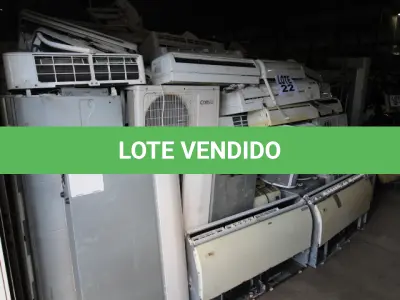 LOTE 022 - DIVERSOS MATERIAIS DE ESCRITÓRIO COMPOSTO DE: CONDENSADORAS, EVAPORADORAS, CONDICIONADORES DE AR