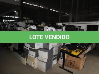 LOTE 019 - DIVERSOS MATERIAIS DE INFORMÁTICA COMPOSTO DE: IMPRESSORAS, MONITORES, CPU’S, APARELHOS DE FAX, ESTABILIZADORES, SCANNERES, TECLADOS, SWITCH’S, MOUSES, FONTES PARA CPU, NOTEBOOKS, TABLETS