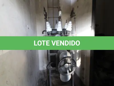 LOTE 004 - DIVERSOS MATERIAIS DE FERRO COMPOSTO DE:  TRANSFORMADORES, DISJUTORES, PAINEIS DE CONTROLE, ESTANTE RETIFICADORA, BOBINAS, FERROS DIVERSOS