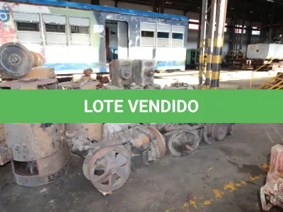 LOTE 017 - DIVERSOS MATERIAIS MOTORES COMPOSTO DE:  MOTORES DE TRAÇÃO DE CORRENTE CONTINUA, BOBINAS DE CAMPO INDUZIDO, CARCAÇA DE FERRO, MOTORES GERADORES E MOTOR COMPRESSOR