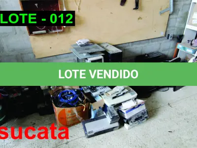 LOTE 012 - SUCATA COMPOSTA DE DIVERSOS MATERIAIS.