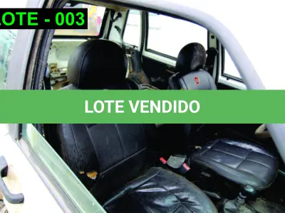 LOTE 003 - VEÍCULO - FIAT UNO MILLE WAY, 2011/2012, ALCOOL/GASOLINA.