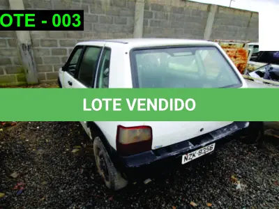 LOTE 003 - VEÍCULO - FIAT UNO MILLE WAY, 2011/2012, ALCOOL/GASOLINA.