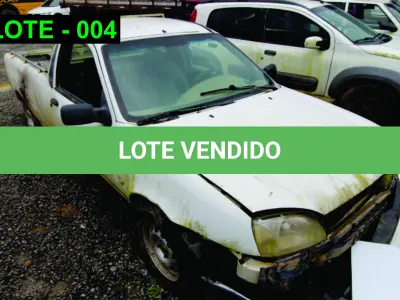 LOTE 004 - VEÍCULO - FORD COURIER PICAPE, 2011/2012, ALCOOL/GASOLINA.