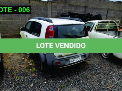 LOTE 006 - VEÍCULO - FIAT UNO WAY 1.0, 2010/2011, ALCOOL/GASOLINA.