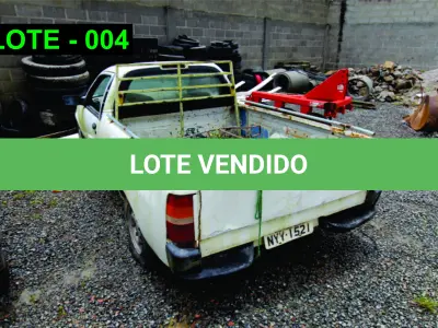 LOTE 004 - VEÍCULO - FORD COURIER PICAPE, 2011/2012, ALCOOL/GASOLINA.