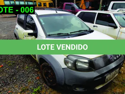 LOTE 006 - VEÍCULO - FIAT UNO WAY 1.0, 2010/2011, ALCOOL/GASOLINA.