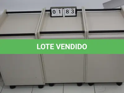 LOTE 183 - LOTE - 0183 - GAVETEIRO 3 GAVETAS CONJ. DE 3 PÇS.