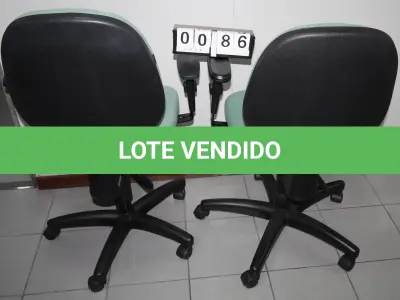 LOTE 086 - LOTE - 0086 - CADEIRA SECRETÁRIA GIRATÓRIA C/ BRAÇO CONJ. 2 PÇS.