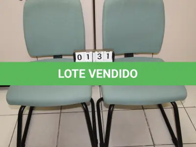 LOTE 131 - LOTE - 0131 - CADEIRA SECRETÁRIA FIXA S/ BRAÇO CONJ. 2 PÇS.