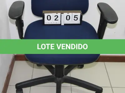 LOTE 205 - LOTE - 0205 - CADEIRA SECRETÁRIA GIRATÓRIA C/ BRAÇO