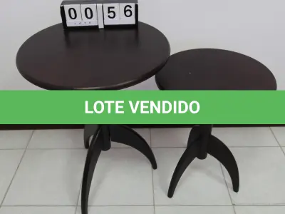LOTE 056 - LOTE - 0056 - MESA DE CANTO CONJ. 2 PÇS.