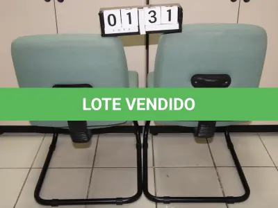 LOTE 131 - LOTE - 0131 - CADEIRA SECRETÁRIA FIXA S/ BRAÇO CONJ. 2 PÇS.