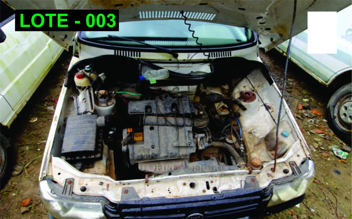 LOTE 003 - VEÍCULO - FIAT UNO MILLE WAY, 2011/2012, ALCOOL/GASOLINA.