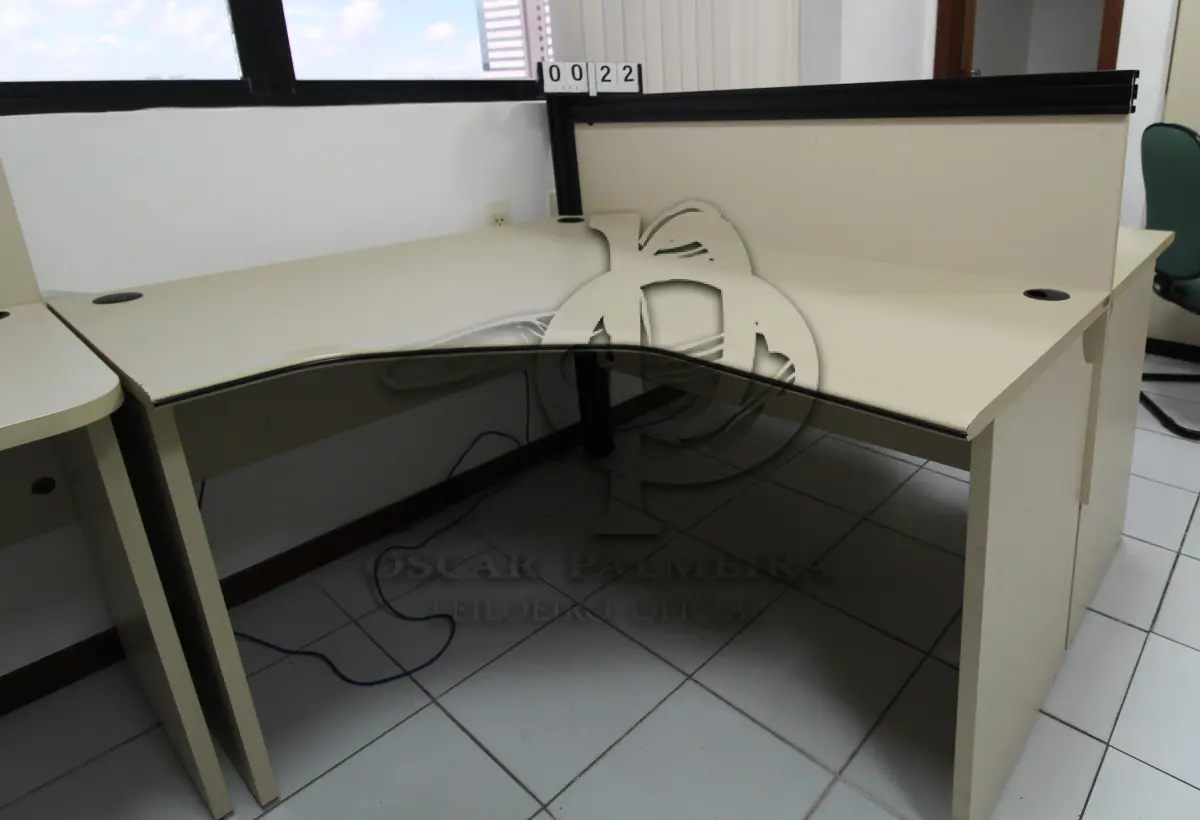 LOTE 022 - LOTE - 0022 - MESA EM L ESTAÇÃO DE TRABALHO CONJ. 2 PÇS.