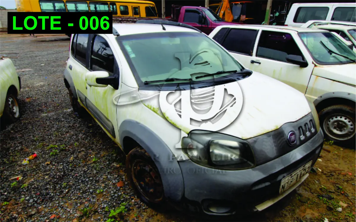 LOTE 006 - VEÍCULO - FIAT UNO WAY 1.0, 2010/2011, ALCOOL/GASOLINA.