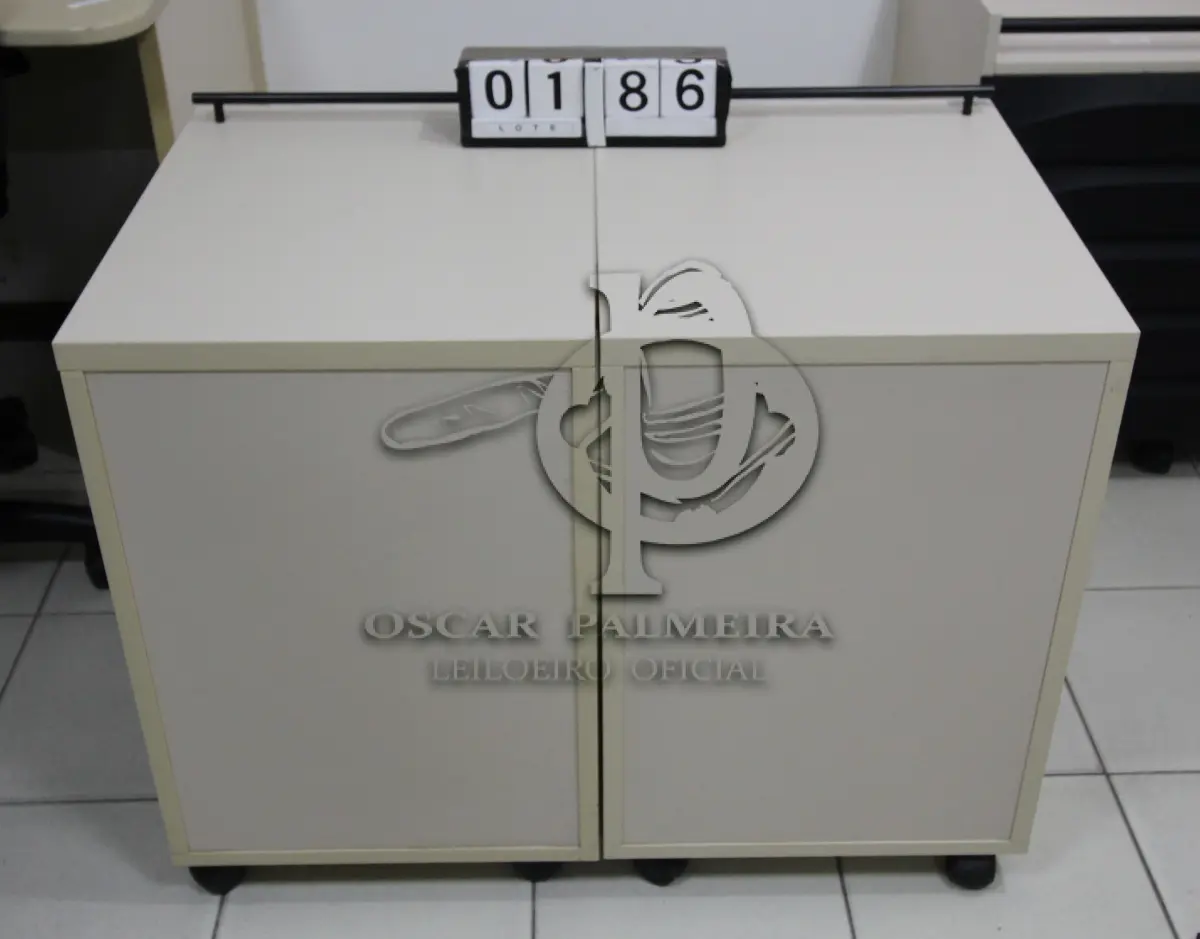 LOTE 186 - LOTE - 0186 - GAVETEIRO 3 GAVETAS CONJ. 2 PÇS.