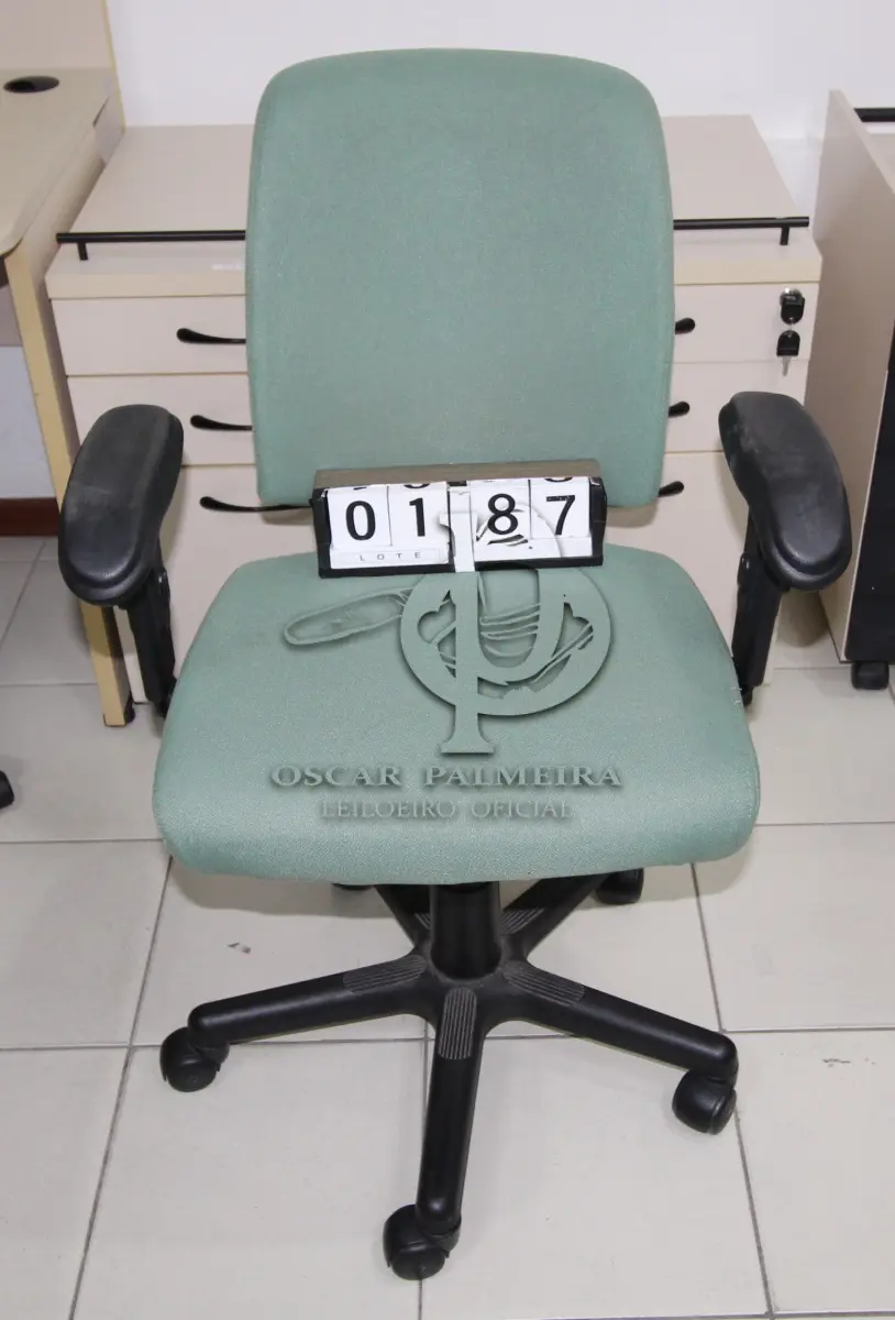 LOTE 187 - LOTE - 0187 - CADEIRA SECRETÁRIA GIRATÓRIA C/ BRAÇO