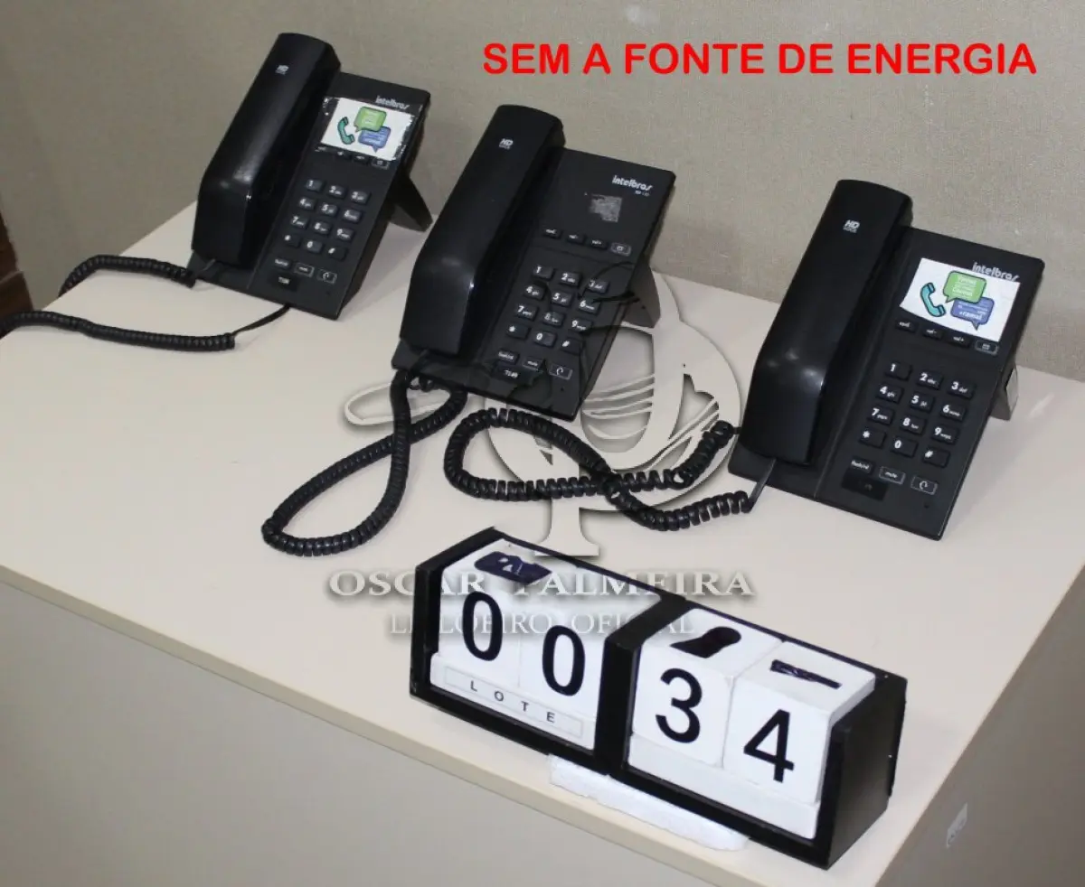 LOTE 034 - CONJ. APARELHOS INTELBRAS TIP-120 (SEM A FONTE DE ENERGIA)