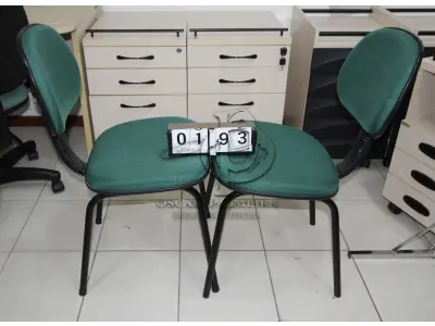LOTE 193 - LOTE - 0193 - CADEIRA SECRETÁRIA FIXA S/ BRAÇO CONJ. 2 PÇS.