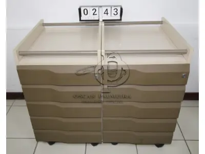 LOTE 243 - LOTE - 0243 - GAVETEIRO 3 GAVETAS CONJ. 2 PÇS.