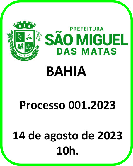 Leilão Prefeitura Municipal de São Miguel das Matas