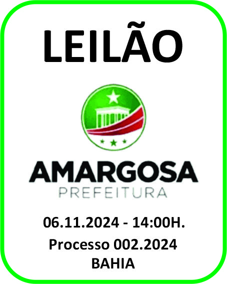 LEILÃO PREFEITURA MUNICIPAL DE AMARGOSA
